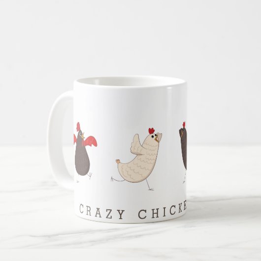 Funky Chicken Crazy Chicken Lady mok (Voorkant links)