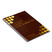 Funky Chocolate+ Gold Button Monogram Notitieboek (Rechterzijde)