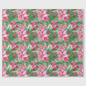 Funky Christmas Foliage Patterned  Cadeaupapier (Vlak)