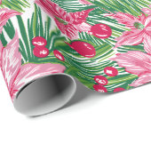 Funky Christmas Foliage Patterned  Cadeaupapier (Rol Hoek)