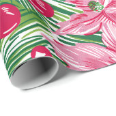 Funky Christmas Foliage Patterned  Cadeaupapier (Rol Hoek)