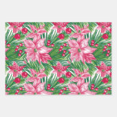 Funky Christmas Foliage Patterned  Inpakpapier Vel (Voorkant 2)