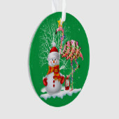 Funky Christmas Tree Flamant rose Casquette Père N (devant)