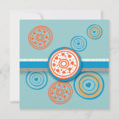 Funky Circle Heart Wedding Invitation Kaart (Achterkant)