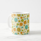 Funky Circles medio midden eeuw Modern Patroon Koffiemok (Voorkant links)