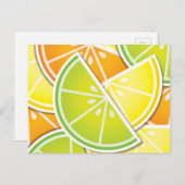 Funky citruswig briefkaart (Voorkant / Achterkant)