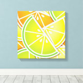 Funky citruswig canvas afdruk (Insitu (Houten vloer))