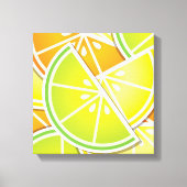 Funky citruswig canvas afdruk (Voorkant)