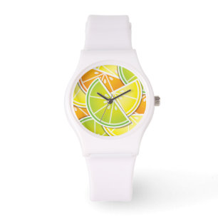 Funky citruswig horloge