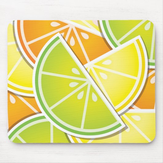 Funky citruswig muismat (Voorkant)