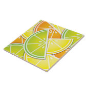 Funky citruswig tegeltje (Zijkant)