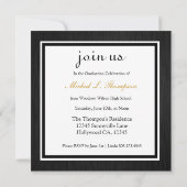 Funky Class of 2012 Invitations (argent/or) (Dos)