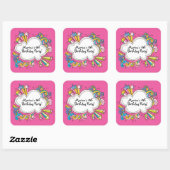 Funky Cloud Verjaardagsfeestje Sticker (Vel)