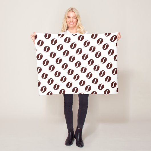 Funky Coffee Bean Fleece Deken (In situ)