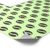 Funky Coffee Beans Pattern Lijst Word Poster (Hoek)