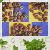 Funky Coffee Lover Beans Texture Theedoek (Gevouwen)