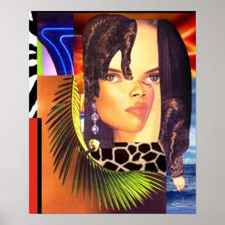 Funky Collage Poster afdrukken 14 x 17 inch