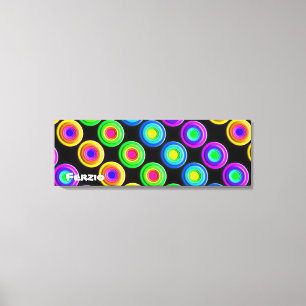 Funky Colorful 3D Circles Canvas Afdruk