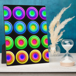 Funky Colorful 3D Circles Fotoplaat