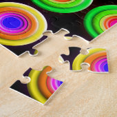 Funky Colorful 3D Circles Legpuzzel (Zijkant)
