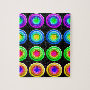 Funky Colorful 3D Circles Legpuzzel