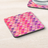 Funky Colorful Geometric Triangles Patroon Drankjes Onderzetter (Linkerzijde)