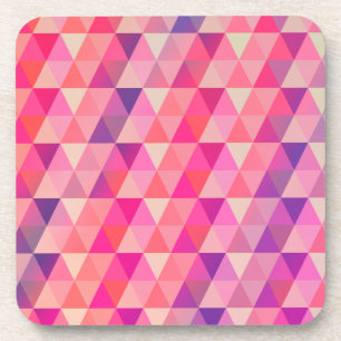Funky Colorful Geometric Triangles Patroon Drankjes Onderzetter