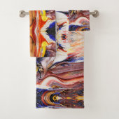Funky Colorful Mixed Swirl Cool Bad Handdoek (Insitu)