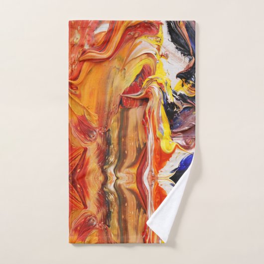 Funky Colorful Mixed Swirl Cool Bad Handdoek (Handdoek)