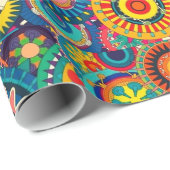 Funky Colorful Pattern Cadeaupapier (Rol Hoek)