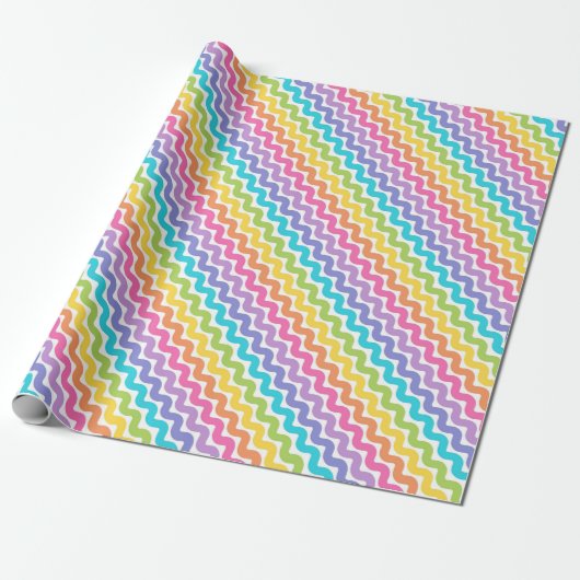 Funky Colorful Pattern Cadeaupapier (Uitgerold)