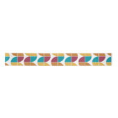 Funky Colorful Retro 70s  Geometric Pattern Lint (Voorkant)