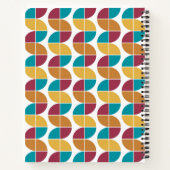 Funky Colorful Retro 70s  Geometric Pattern Notitieboek (Achterkant)