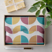 Funky Colorful Retro 70s  Geometric Pattern Tissuepapier (Geschenk)