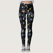Funky Cool Geometrische Abstracte 50s Art Pattern Leggings (Voorkant)