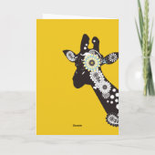 Funky Cool Giraffe Inspirerend Birthday Kaart (Achterkant)