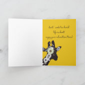 Funky Cool Giraffe Inspirerend Birthday Kaart (Binnen)