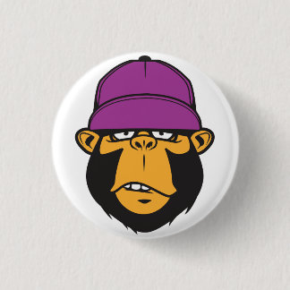 Funky Cool Monkey Ronde Button 3,2 Cm