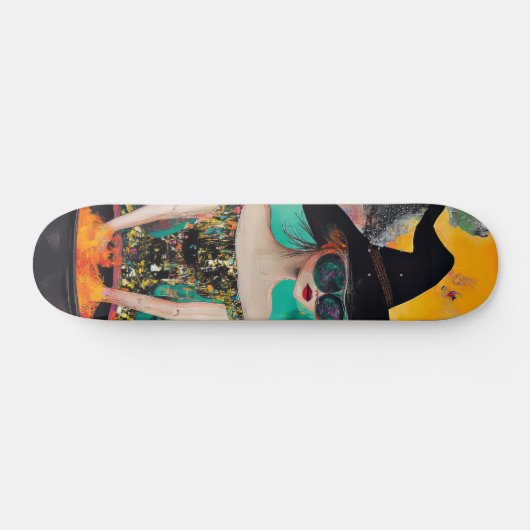 Funky Cool Witch Skateboard (Horz)