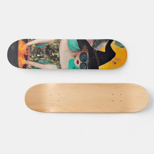 Funky Cool Witch Skateboard (Horz)