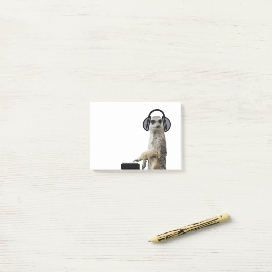 Funky coole quat dj post-it® notes (Op bureau)