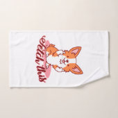 Funky Corgi Chien moyen Dog Extraire ceci (Serviette à main)