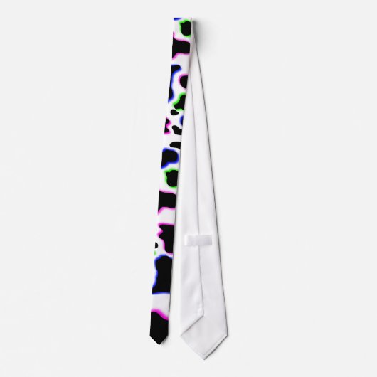 Funky Cow Pattern Dairy Man Print Stropdas (Achterkant)