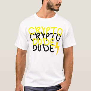 Funky Crypto Dude Energie Kracht Teken T-shirt