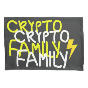 Funky Crypto Family Energy Power Sign Kussensloop