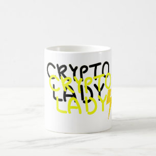 Funky Crypto Lady Energy Power Sign Koffiemok