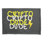 Funky Crypto Man Energy Power Sign Kussensloop (Voorkant)