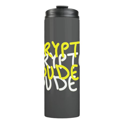 Funky Crypto Man Energy Power Sign Thermosbeker (Voorkant)