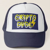 Funky Crypto Man Energy Power Sign Trucker Pet (Voorkant)