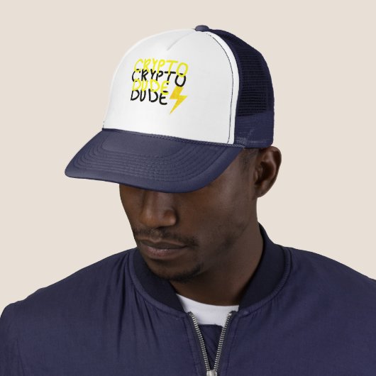 Funky Crypto Man Energy Power Sign Trucker Pet (In situ)